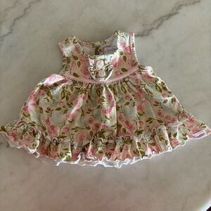 SweetHoney Floral Tank Top - Pink and Green